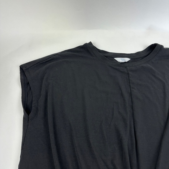 Time And Tru Blouse Womens XXXL (22) Black Cap Sleeve Twist Front - Picture 5 of 9